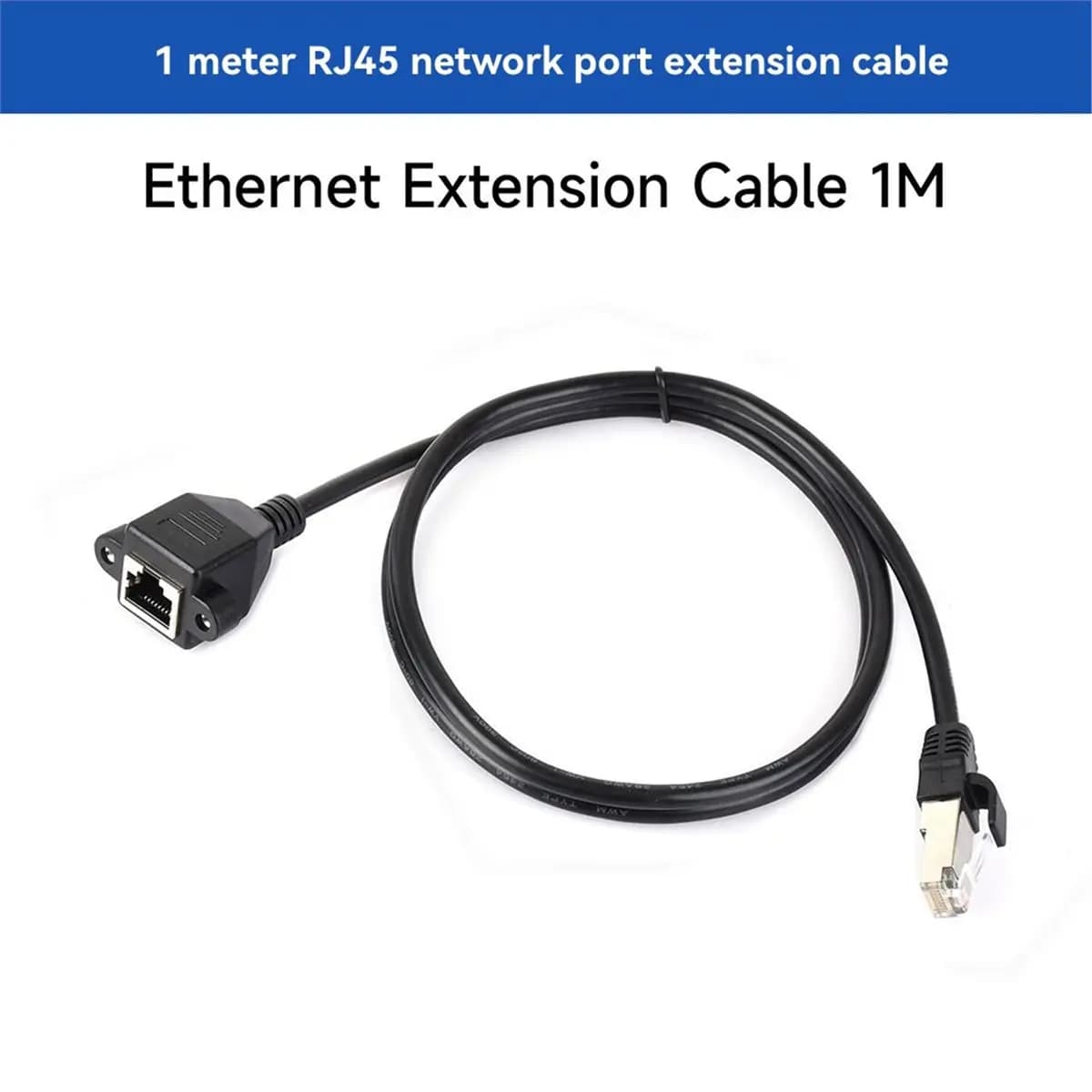 [VALUE PACK]RJ45 CAT.5e Ethernet Extension Cable with Effective Interference Shielding 1M PVC Broadband Network Cable Extender
