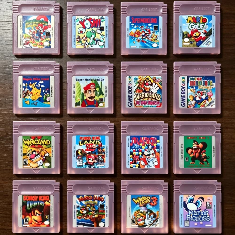 Cartuccia di Gioco USA GBC 16 Bit per Console, Scheda di Gioco 16 Bit Wario Land, Donkey Kong, Wario Land 2, Yoshi per GBC/GBA Mario