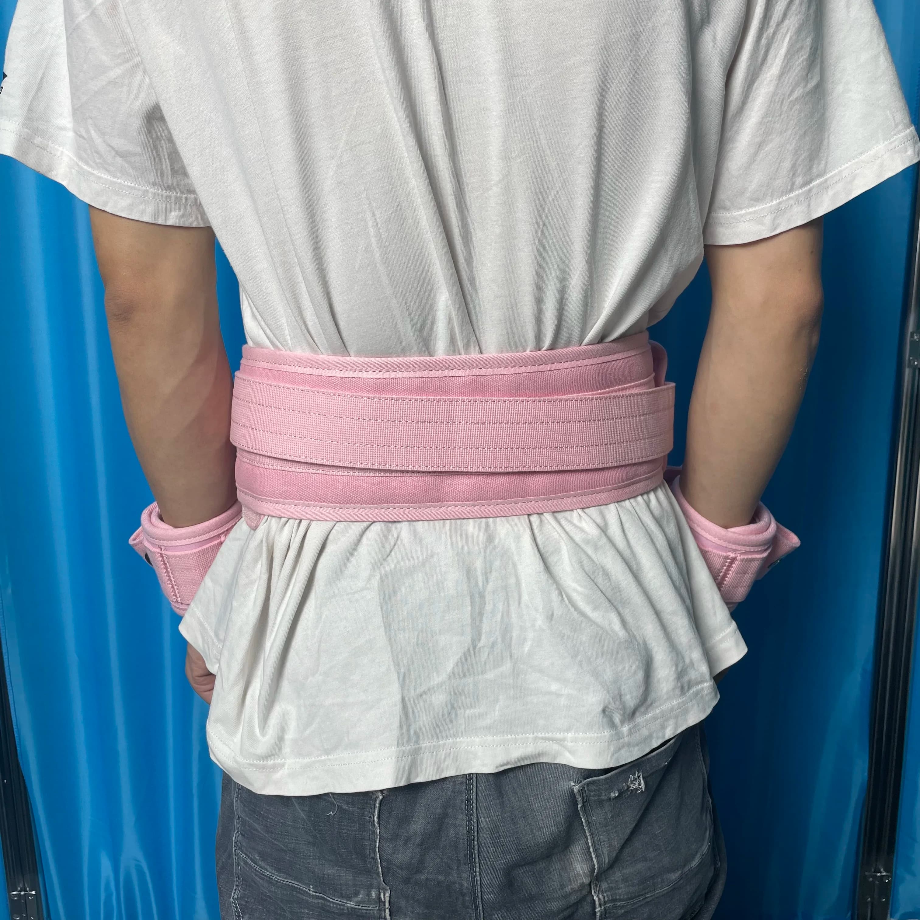Cintura di Sicurezza Ospedaliera Rosa per Anziani e Pazienti con Demenza, Supporto per Polsi e Vita, Prevenzione Tirare i Tubi, Cinghia di Contenimento per Arti