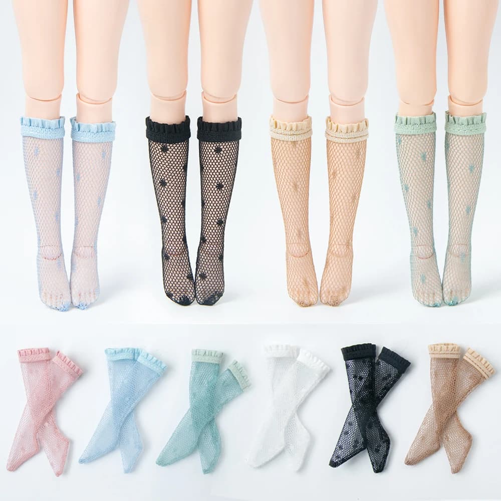 Blyth Socks Lace-trimmed Stockings Lolita-style Long Stockings for Azone Momoko OB24 Lace for OB22 OB27 YMY Doll Accessories