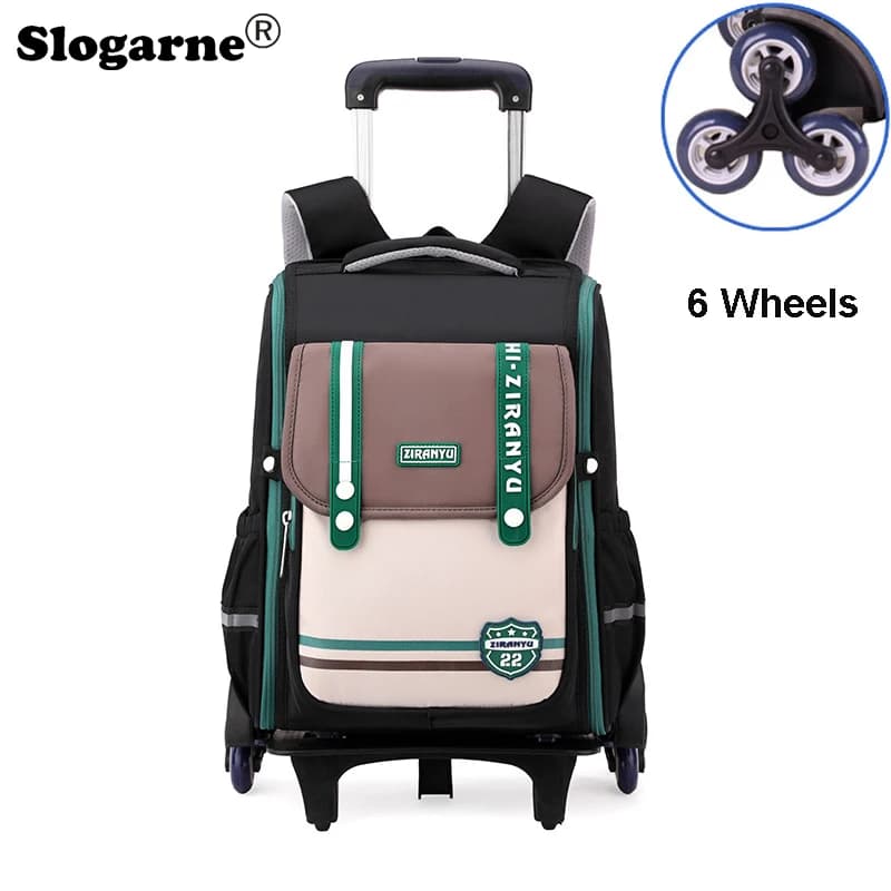 Zaino Trolley per Studenti 2026, Zaino con Ruote per Bambini, Zaino a Rotelle per Ragazze, Grande Capacità, Alta Qualità
