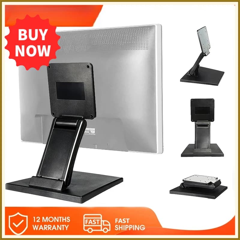 14-24" Desktop Monitor Holder with VESA Hole Folding TV Screen Stand Screen Mount Support Metal Bracket for Office Home School