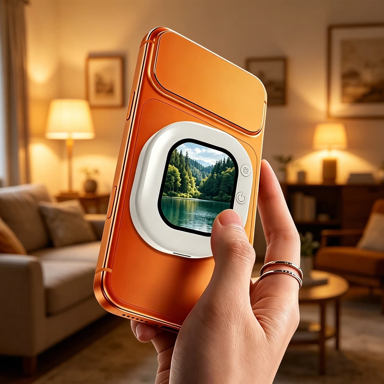 Phone Selfie Mirror Display Plug and Play Live Streaming Phone Screen Splitter Lightweight Compatible with Most Smartphones