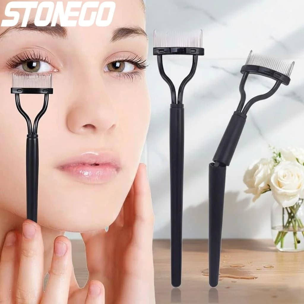 New Foldable Foldable Black Eyelash Folder, Eyebrow Comb, Mascara Guide Applicator, Beauty Tool for Eyelash Care