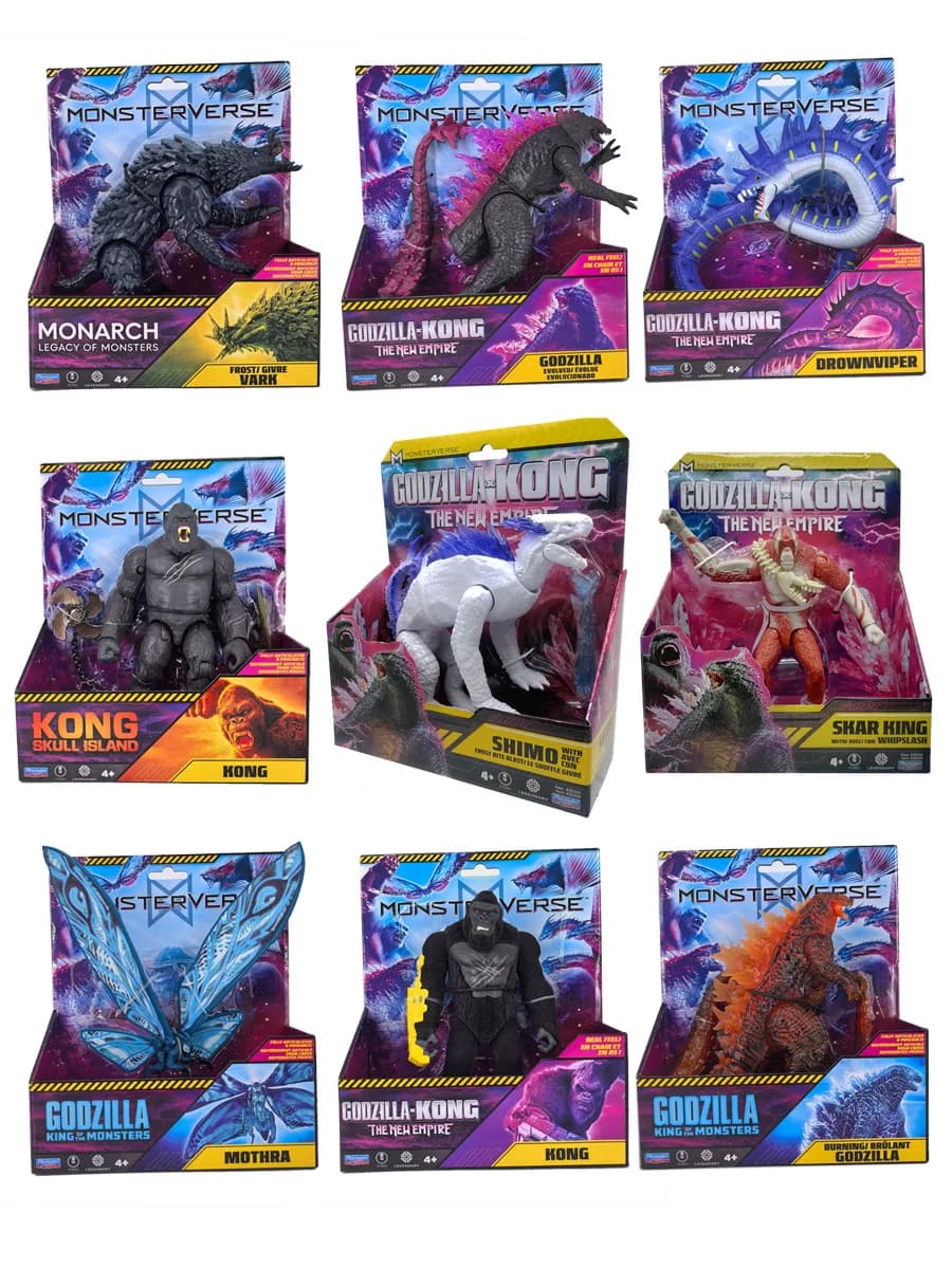 Godzilla VS Kong Nuovo Impero Action Figure Mothra Vark King Skar Ghidorah Shimo Tiamat Bestia Mostro Modello Giocattolo Collezione Regali