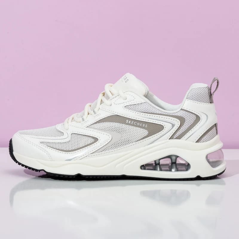 Le scarpe da donna Skechers sono leggere, comode, alla moda, scarpe da viaggio comode, scarpe casual con ammortizzazione quotidiana, scarpe da corsa 177399-Wht