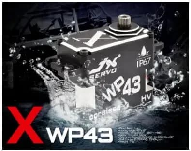 JX Servo WP43 43KG 2BB Servo coreless CNC completamente impermeabile per parti di elicotteri modello RC