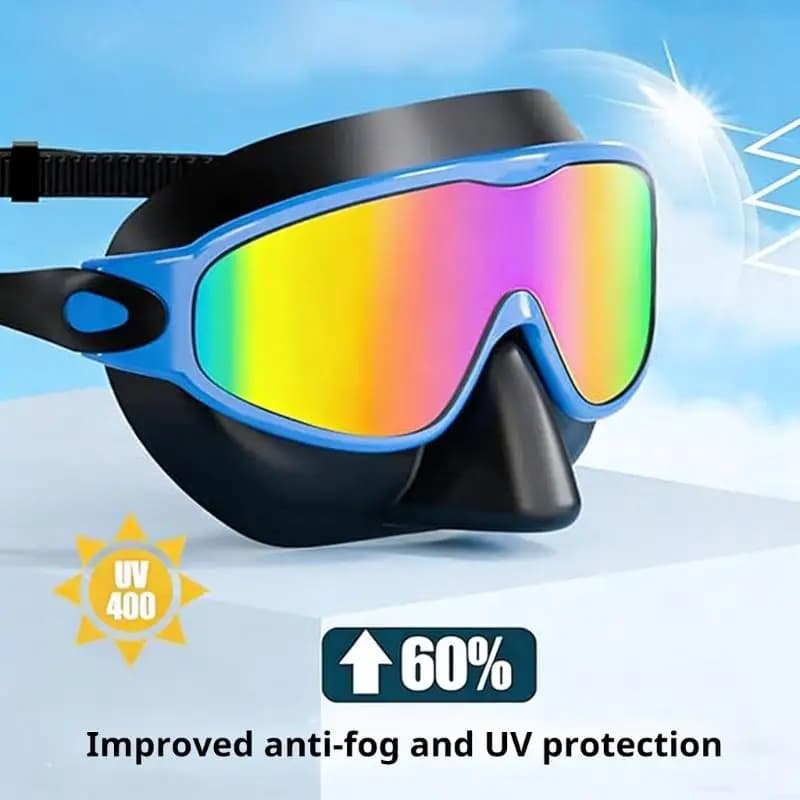 Y1UC Pack Of 2pcs Children Swim Goggles Panoramic View Soft Silicone Seal Leak Proof Design For Boys And Girls 3-14 Years