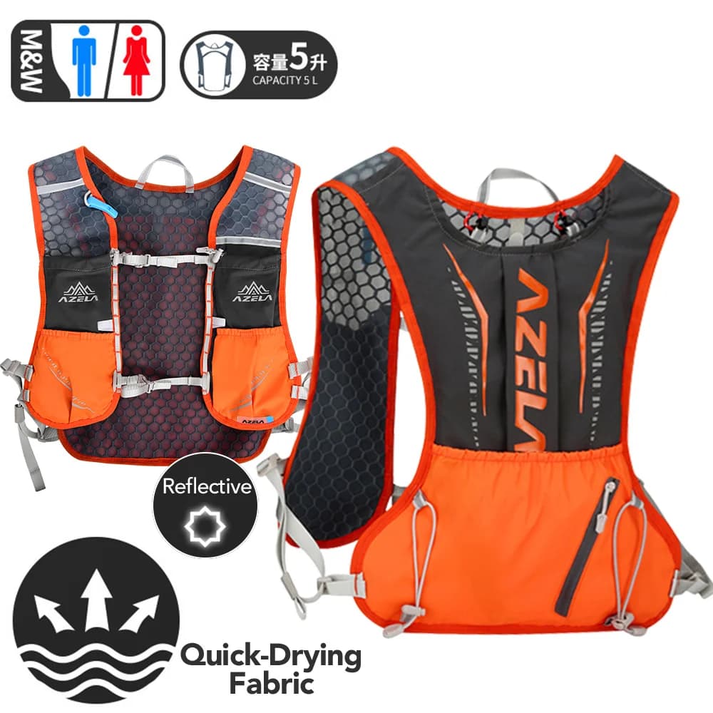 NEWBOLER 5L Ultra Light Hydration Vest Running Backpack, Portable Sports Pack for Marathon Cycling Hiking Outdoor Sports