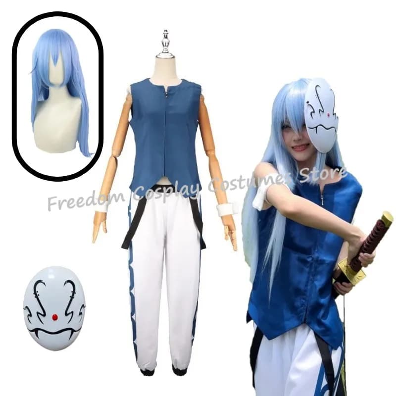 Season 2 Rimuru Tempest Cosplay Costume wig Mask Anime That Time I Got Reincarnated As A Slime Costume Halloween Uniform Set