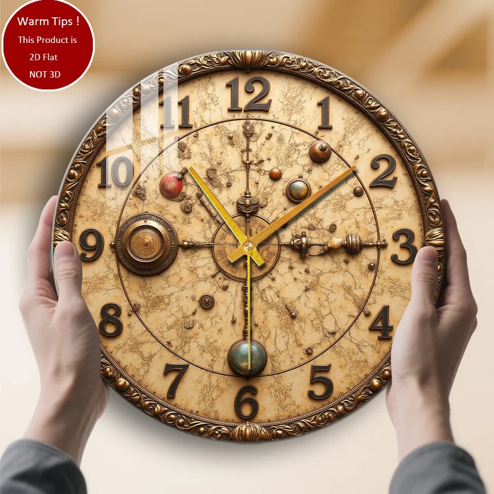 Tempered Glass Wall Clock Antique watch with dial suitable for wall decorations or table displays anywhere