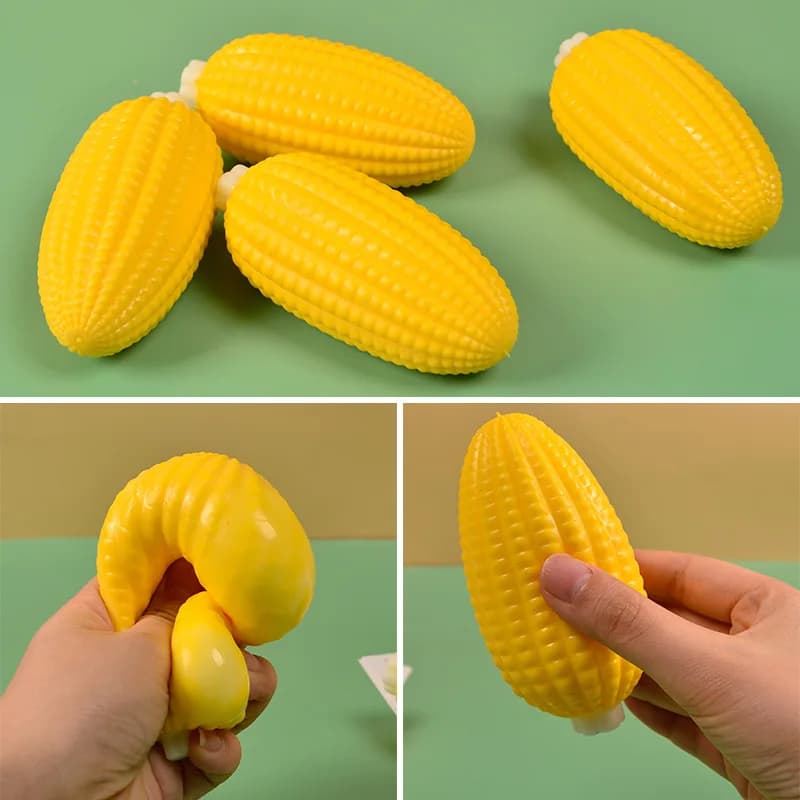 Giocattolo Squishy a Forma di Mais, Morbido e a Lenta Risposta, Antistress, Simpatico Giocattolo da Spremere a Forma di Cibo per Bambini e Adulti