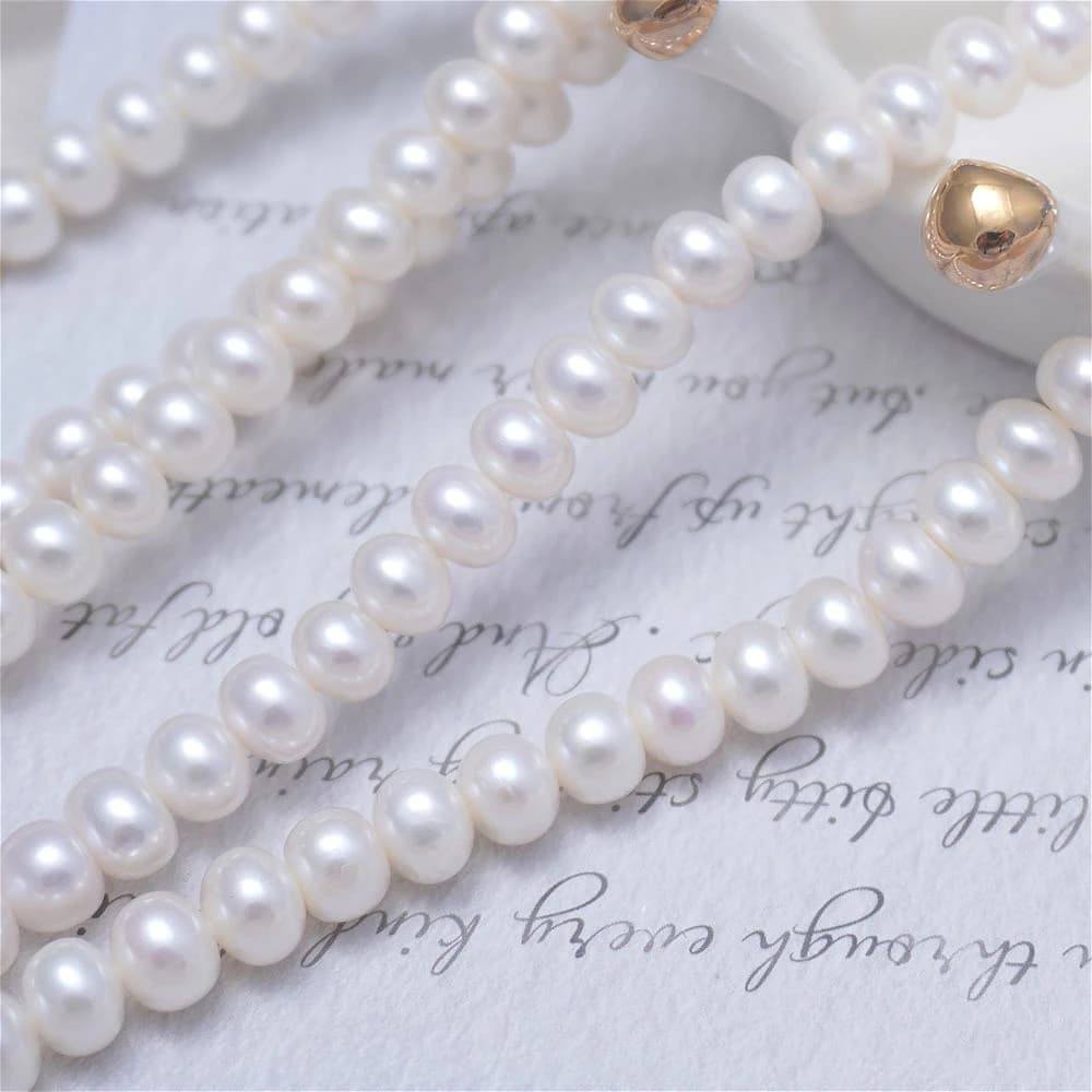 Perla d'acqua dolce naturale al 100% 8-9mm Perlina di riso Squisito distanziatore Perline allentate Fascino Creazione di gioielli Accessori per collane braccialetto fai da te