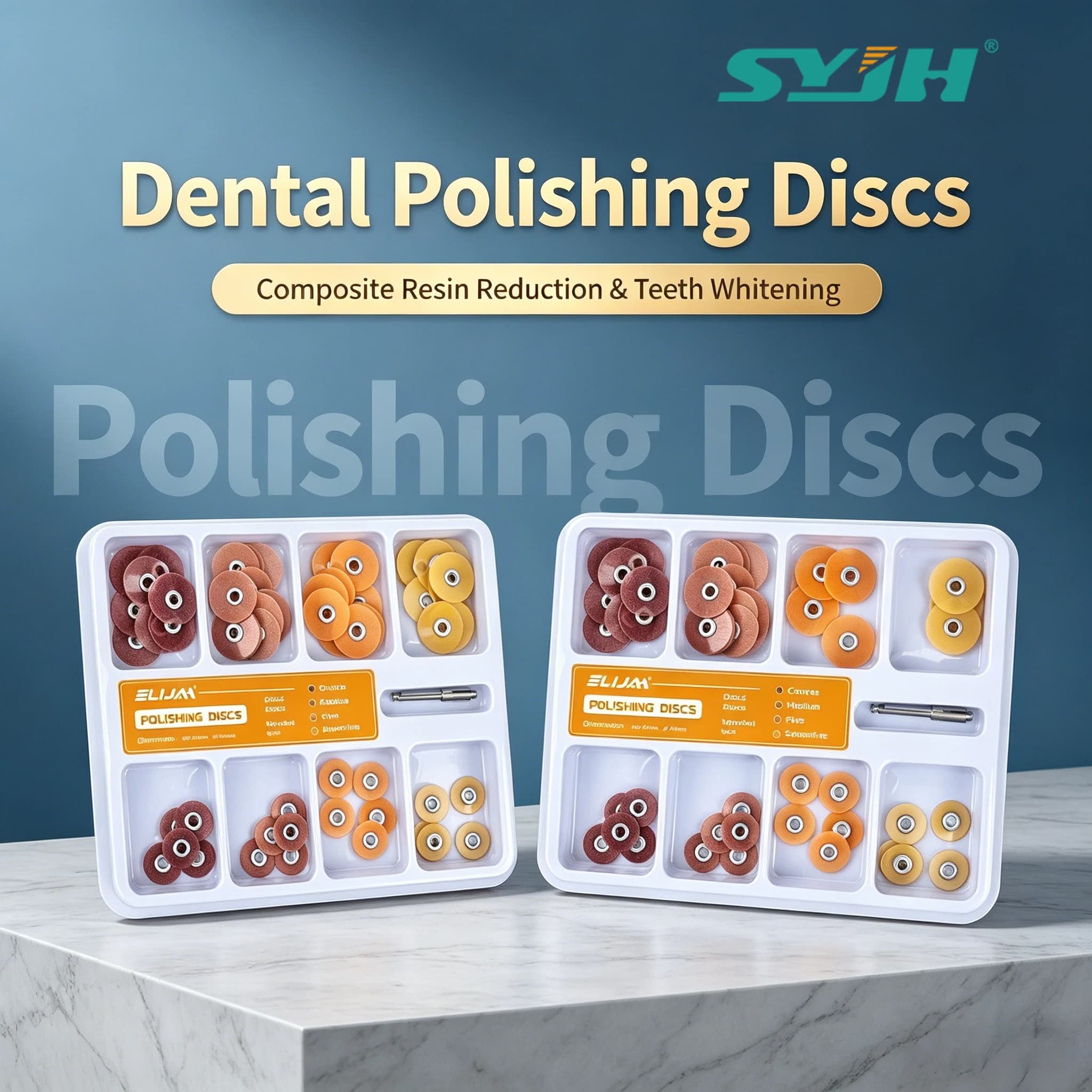 Set di 80 Dischi Lucidanti Dentali per Riduzione Grossa e Contornatura, con Mandrino e Strisce, Autoclavabili, Materiali per Sbiancamento Dentale