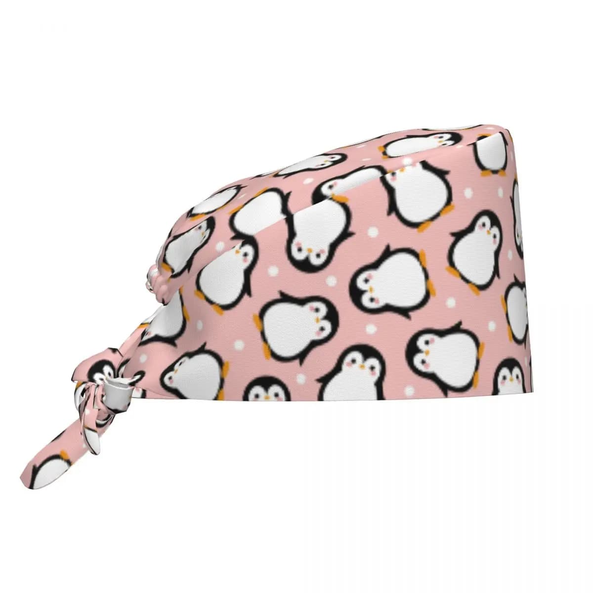 Cute Penguin Ice Skating Beauty Pet Vet Caps Cartoon Animal Pet Grooming Agency Vet Medical Work Hats Cap Scrubs Hat