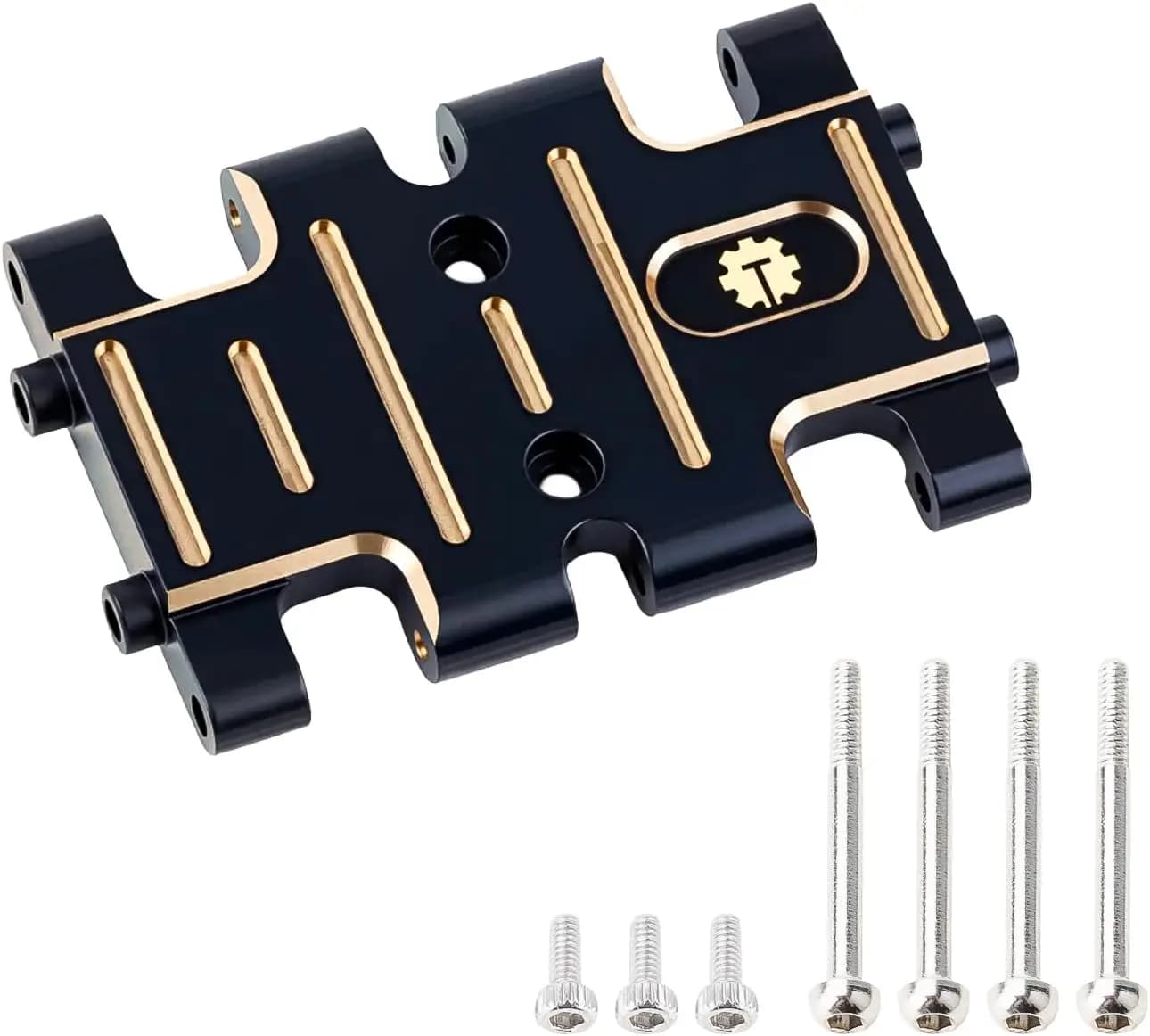 Piastra di Protezione in Ottone TCRC con Pesi da 15g per Axial AX24 XC-1 1/24 RC Crawler Car - Parti di Aggiornamento