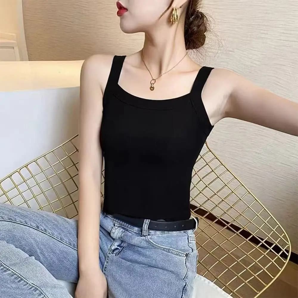 Casual Sleeveless Summer Tank Tops Underwear Camisoles Cami Top Shirt Slim Suspender Vest Daily Use