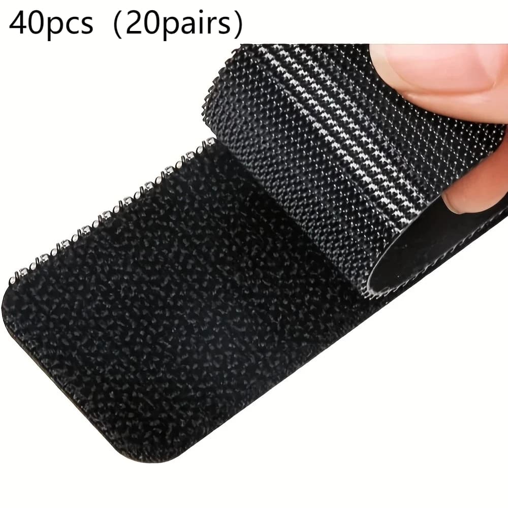 Self-Adhesive Hook & Loop Strips 20Pairs, Heavy Duty Fastener Tapes for Mounting, Securing and Organizing Items at Home