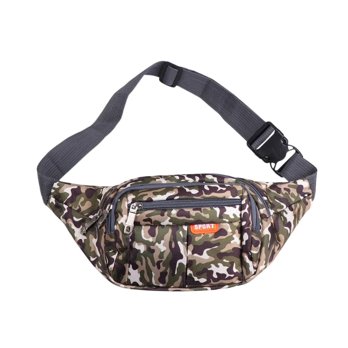Mimetic Waist for Open Sports, Lightweight and Adjustable, with Pocket for Men and Women, Ideal for Running and Hiking