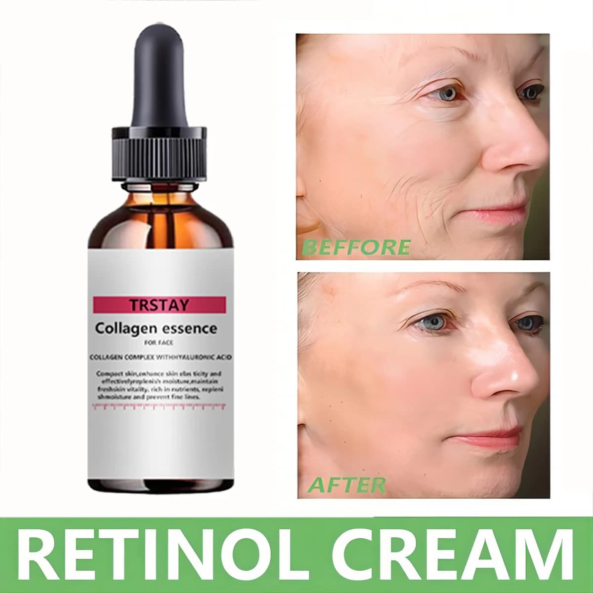 Hyaluronic Acid Whitening Collagen Siero Face Cream Peptides Vitamin C Lifting Remove Whitening Liquid Hydrating for Skin Care