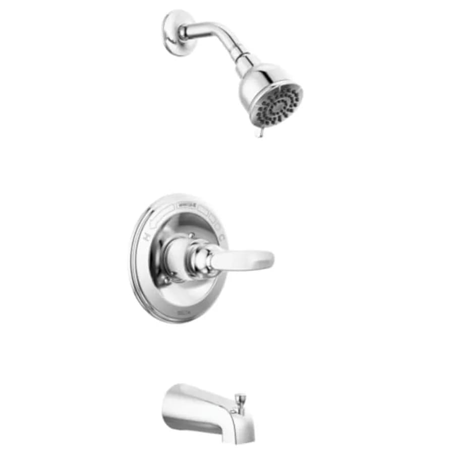 Set Faucet Shower and Bath Series Foundations 13 with 2 Throws, Chromed, with Headphone and Handle, Valve Kit Chromed BT13410