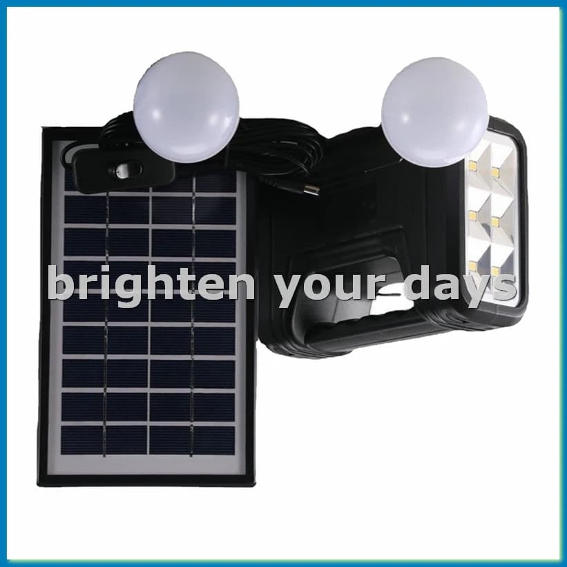 Luce di pannello solare Set di 2 lampadine Torcia a risparmio energetico Luce solare per interni ed esterni Luce LED ricaricabile-A23U