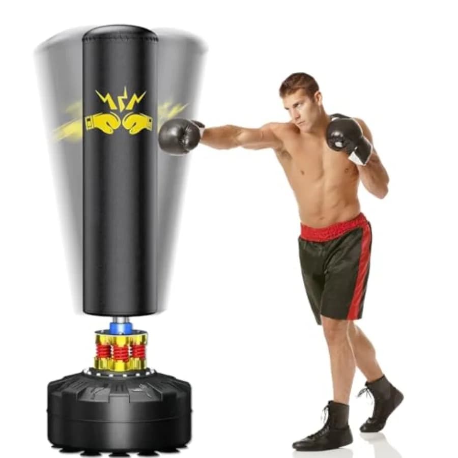Boxing bag 70''''' with Boxing and Kickboxing support, Boxing bag with boxing gloves, Ideal for Home and Office