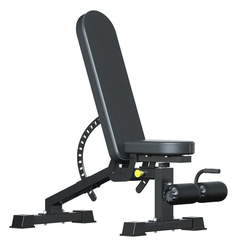 Adjustable Training Bench with Manubri, Supports Inclinated Positions, Declineed and Flat