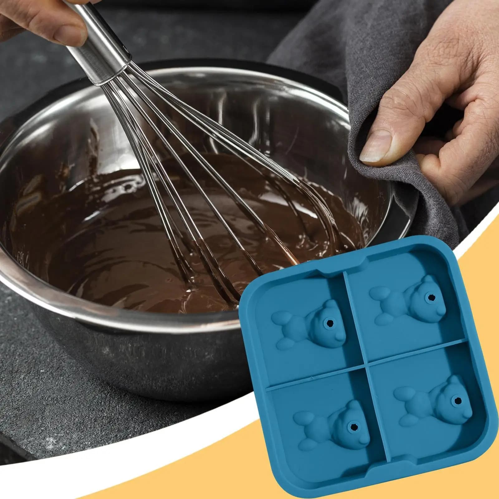 Stampo per ghiaccio in silicone con squalo, riutilizzabile, secchiello francese, stampi per ghiaccio, congelatore 3D, vassoio per cubetti di ghiaccio per vino, bevande, whisky, cocktail, gelatina