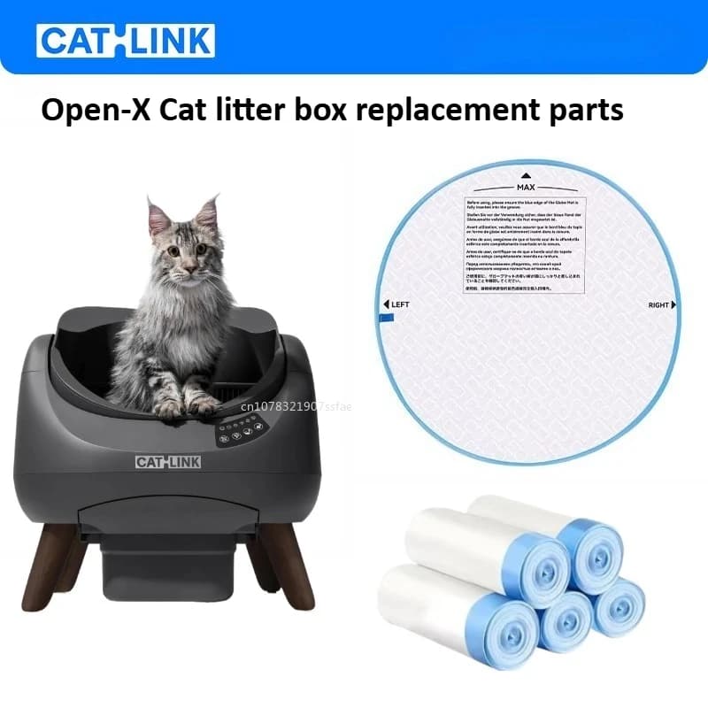 Tappetino Speciale CATLINK 4-in-1 per Open-x, Senza Residui Appiccicosi, Facile da Pulire, Accessorio per Lettiera, Sacchetti per Rifiuti