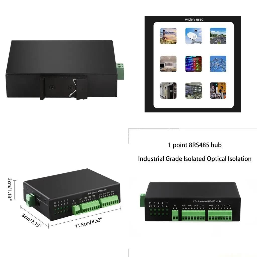 Hub 485 a 8 porte da 1 a 8 splitter RS485 docking station 485 industriale isolata