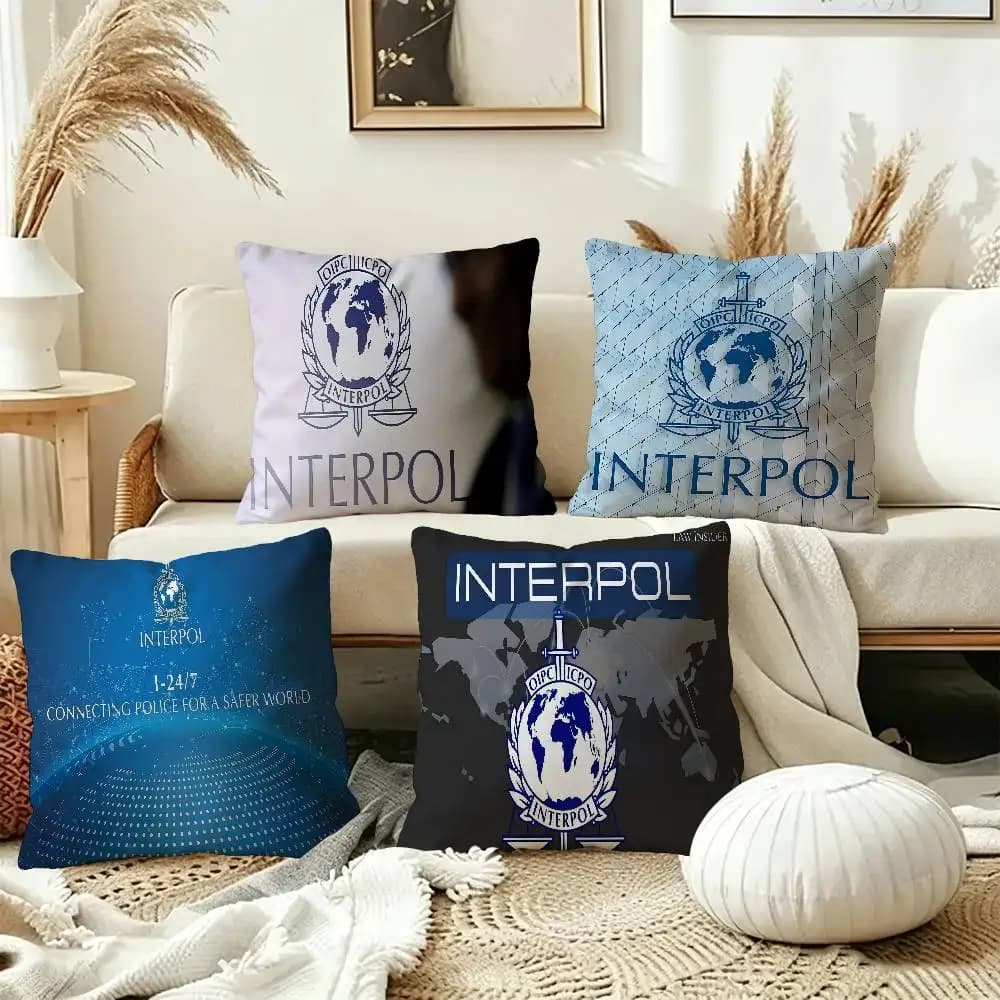 I-Interpols LOGO Pillow Anime Pillow Sofa Bed Head Pillow Cover Cushion Cover 45x45 cm Fashion