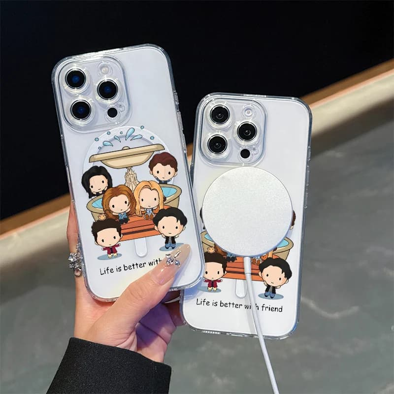 Friends Compatible with Magsafe Phone Case For iPhone 17 Pro Max 16 Plus 11 12 13 Mini 14 15 Pro Max Wireless Magnetic Cover