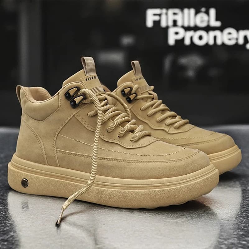 Stivali Oxford da uomo Sneakers alte casual Scarpe da passeggio comode Calzature streetwear alla moda
