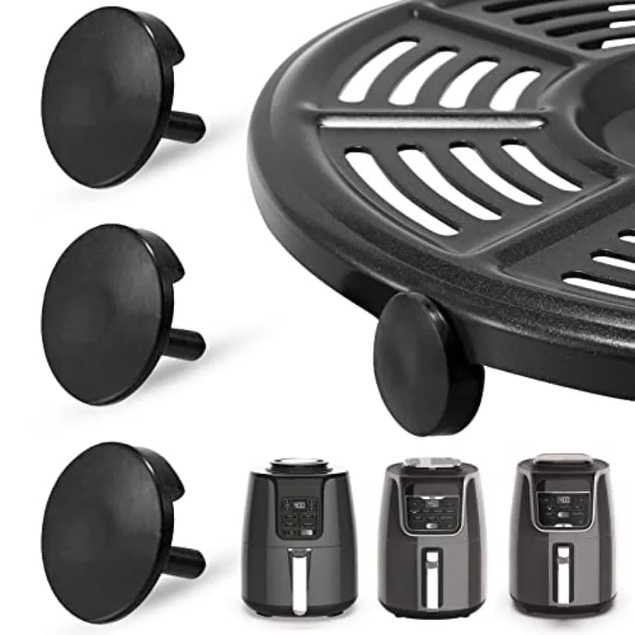 Air Fryer Rubber Bumpers for Ninja, 3 Pieces Replacement Reusable Heat Resistant Food Grade Silicone Air Fryer Rubber Feet Tabs