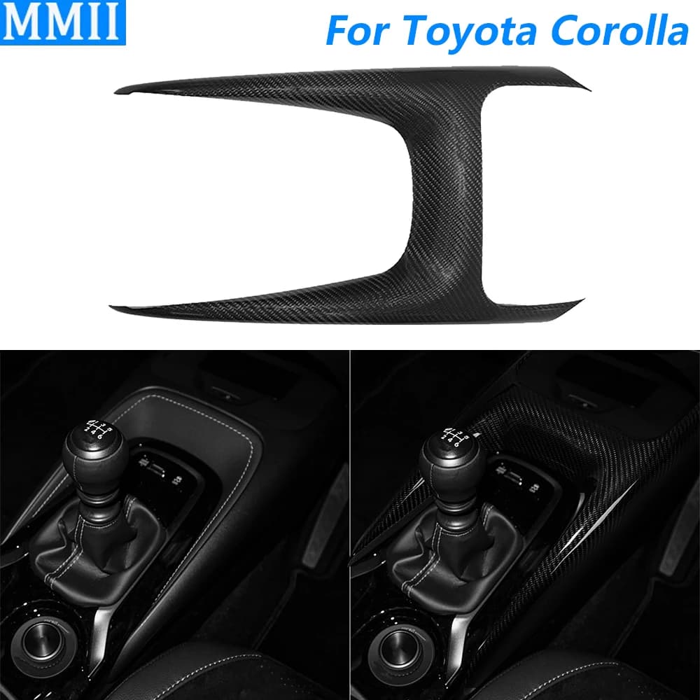 Per Toyota Corolla GR 2023 2024 2025 Reale A Secco In Fibra di Carbonio Center Console Gear Shift Surround Copertura Accessori Auto Modifica