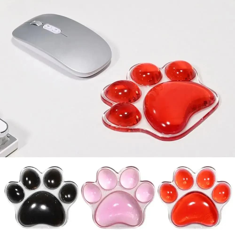 Durevole tastiera a forma di zampa di gatto poggiapolsi supporto per tastiera Anti-fatica trasparente supporto ergonomico per digitazione in cristallo Home