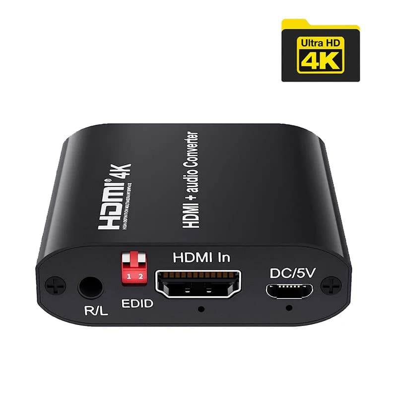 4K HDMI Audio Extractor Splitter HDMI to Toslink Spdif HDMI Coaxial Audio Converter to HDMI Digital Audio for Monitor PS4 HDTV