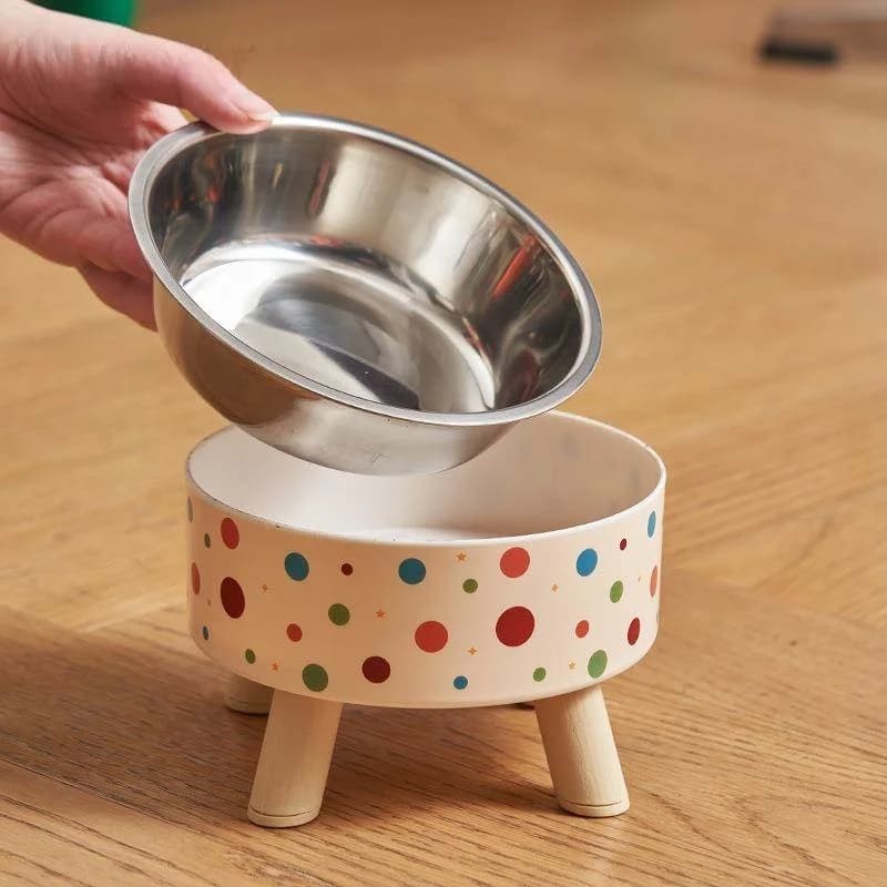 Ciotola Anti-Ribaltamento in Acciaio Inossidabile per Animali Domestici, Ciotola Rialzata per Cibo per Cani, Nuovo Modello Transfrontaliero, Ciotola per Alimentazione Lenta per Cani