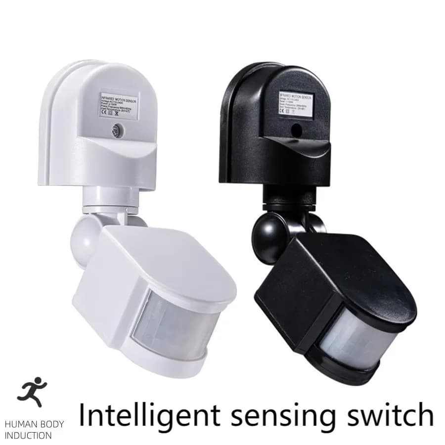 110-240V PIR Sensore di movimento 12V Sensore di luce a infrarossi automatico Rivelatore di movimento Interruttore della luce a LED esterno Sensore di presenza umana
