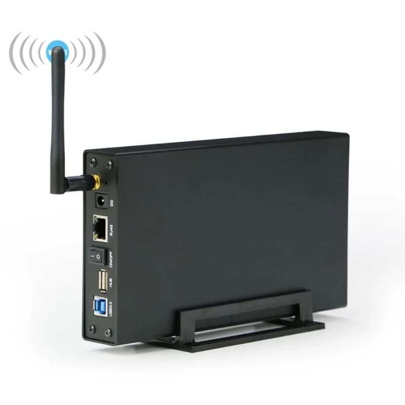 Custodia SSD HDD portatile da 3.5 ''portatile USB3.0 Rj45 Ethernet NAS Network Streaming Server Storage per custodia
