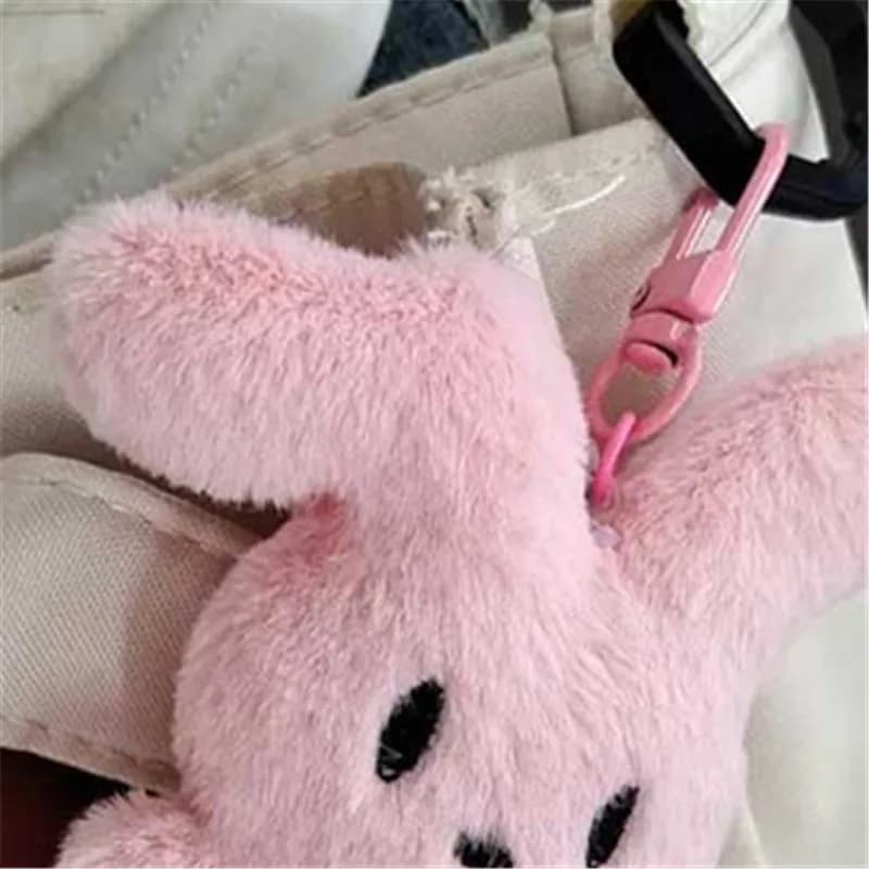 Grazioso Portachiavi Peluche a Forma di Coniglio Rosa - Regalo Perfetto per Bambini, Decorazione per Zaino o Ciondolo per Chiavi dell'Auto