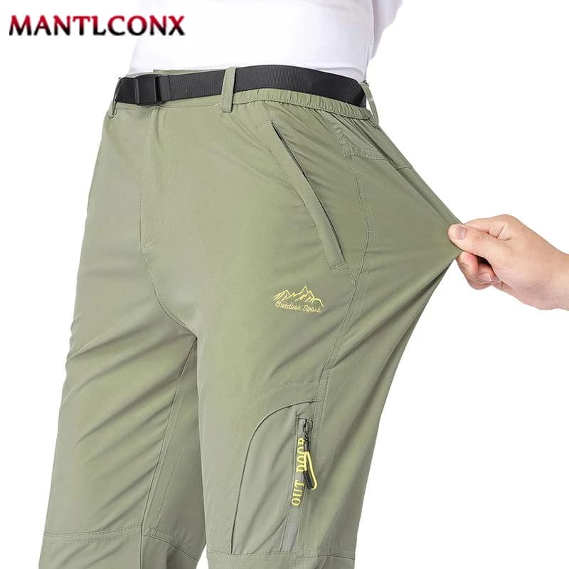 XL-5XL Pantaloni estivi leggeri e sottili da uomo Pantaloni sportivi elasticizzati Pantaloni ad asciugatura rapida Uomo Escursionismo Campeggio Pantaloni da uomo Jogging Estate