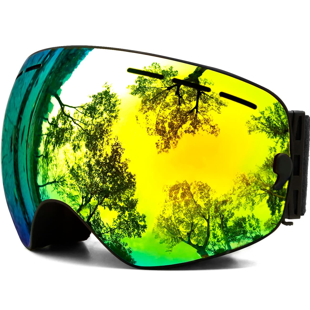 MAXJULI Occhiali da sci Uomo Donna Lenti antiappannamento Inverno Neve Sport Occhiali da snowboard BNC