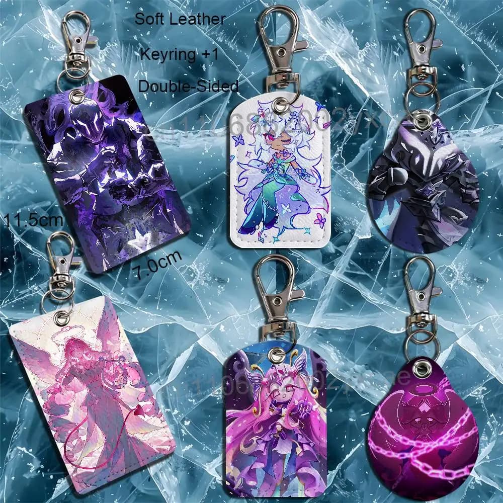 Portacarte in pelle PvP Silent Salt Cookie Run Kingdom con portachiavi raffinato, custodia per badge di controllo accessi Metro