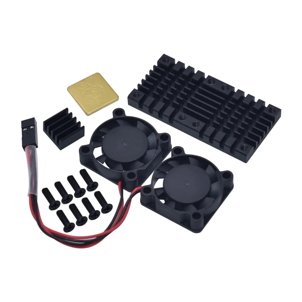 LIZAO Kit di Raffreddamento per Raspberry Pi 4B 3B+ con Doppia Ventola + Dissipatore di Calore e Nastro Termoconduttivo