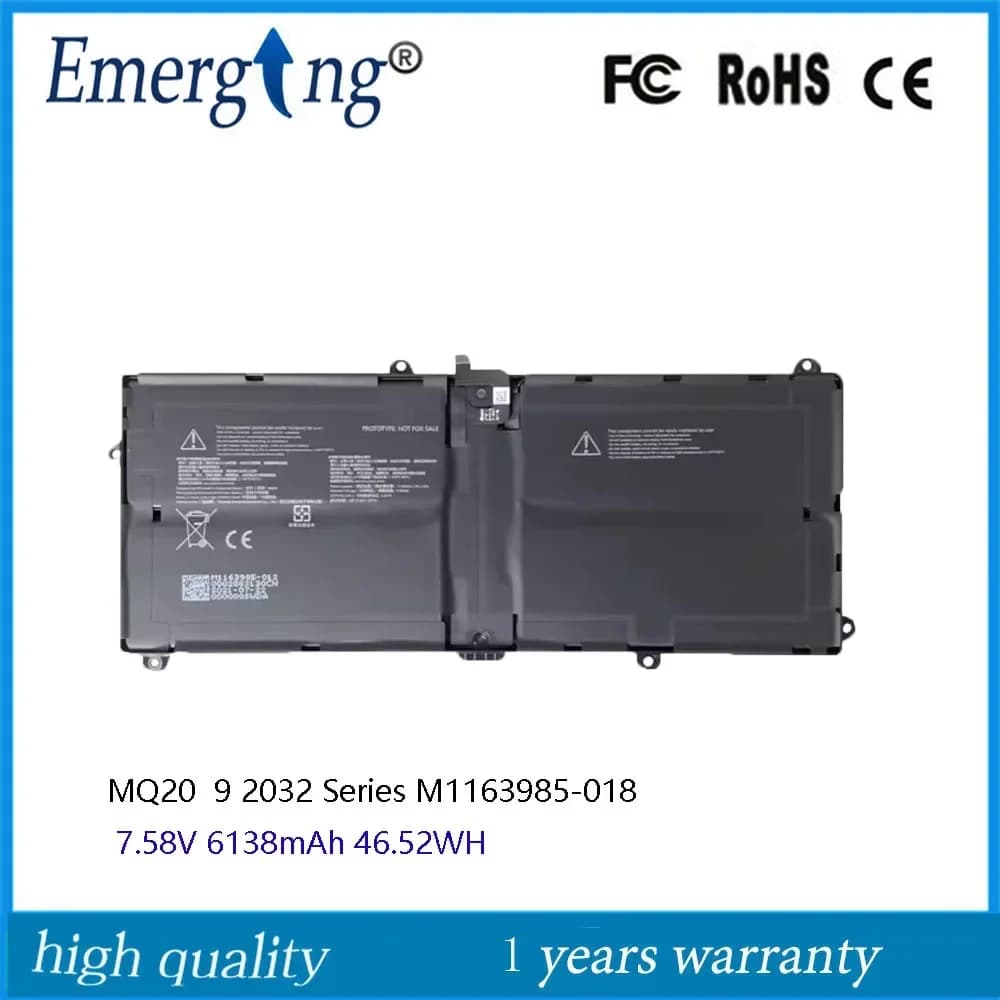 MQ20 DYNM04 Laptop Battery For Microsoft Surface Pro 9 2032 M1163985-018 7.58V 46.52Wh