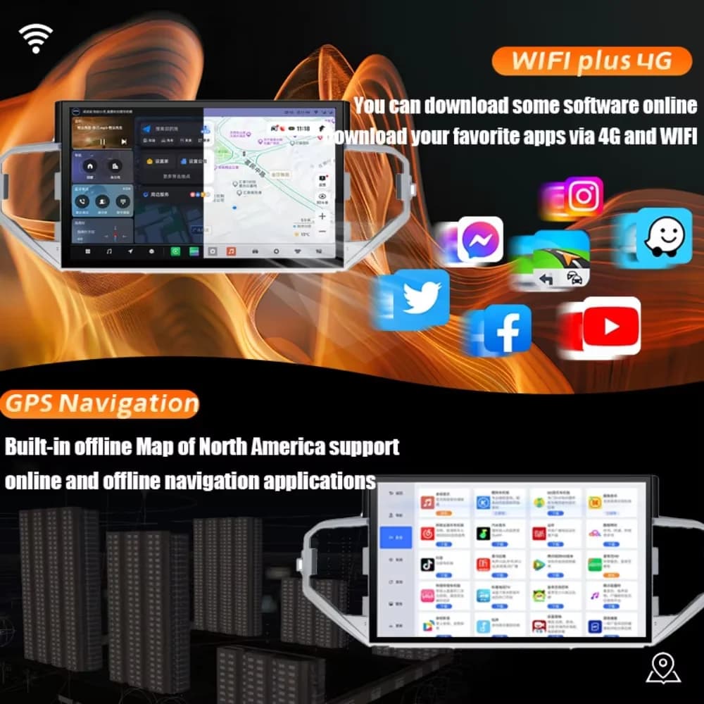13.6" Screen Android 13.0 Car Multimedia Player For Toyota Tundra 2021-2025 Car GPS Navi CarPlay Head Unit DSP Stereo