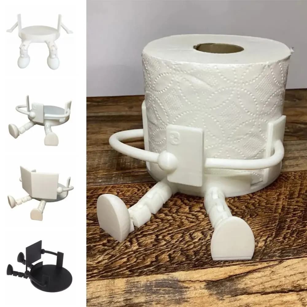 Portarotolo Creativo per Carta Igienica, Semplice e Riutilizzabile, Dispenser Portatile e Durevole per Rotoli di Carta, Decorazione per la Casa