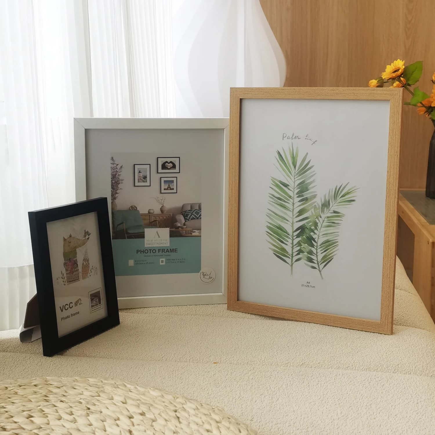 1Pc Cornice in legno per appendere a parete o supporto 10X15 15X20 20X25cm A4 Cornice per immagini Photo Decor Gif commemorativo